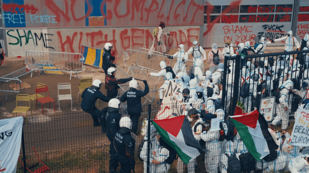 Stop Arming Israël : OIP Land Systems et Syensqo ciblés
